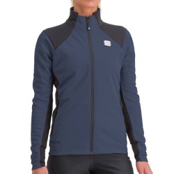 женская разминочная куртка Sportful Squadra W тёмно-синяя